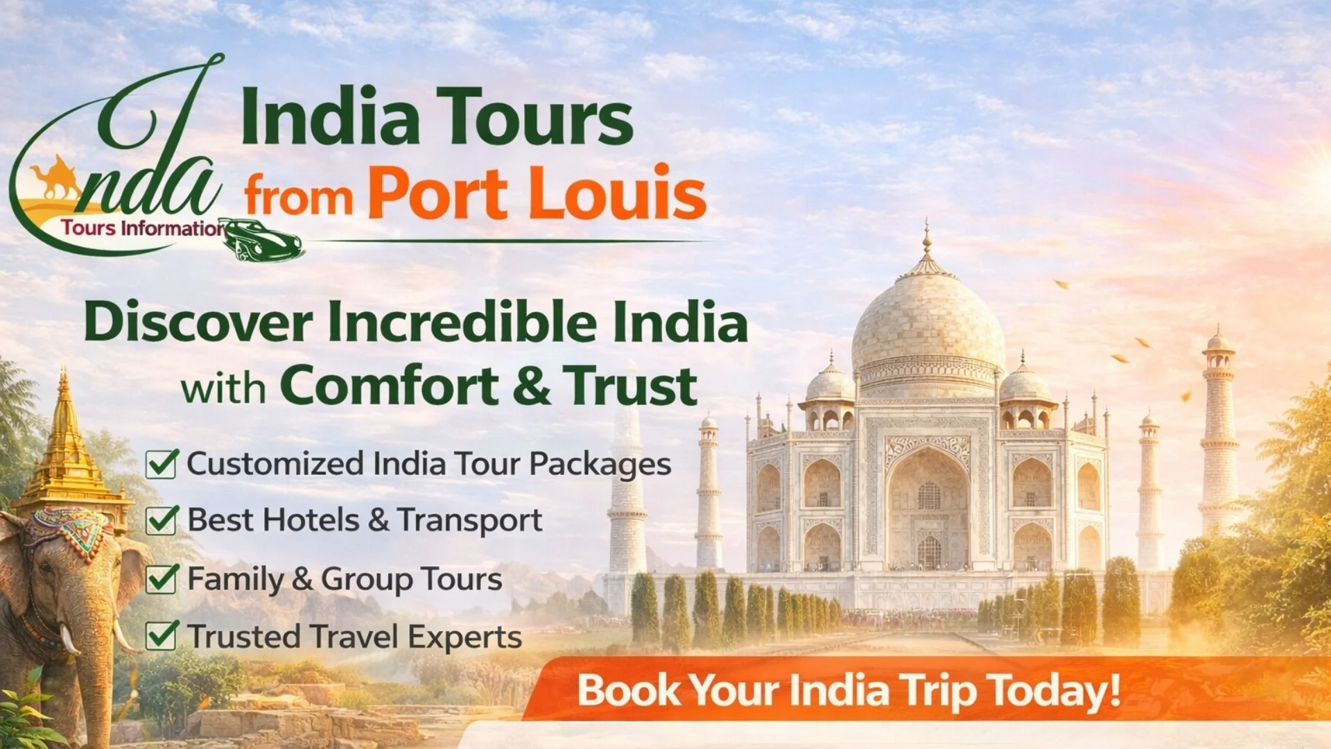 India Tours from Port Louis