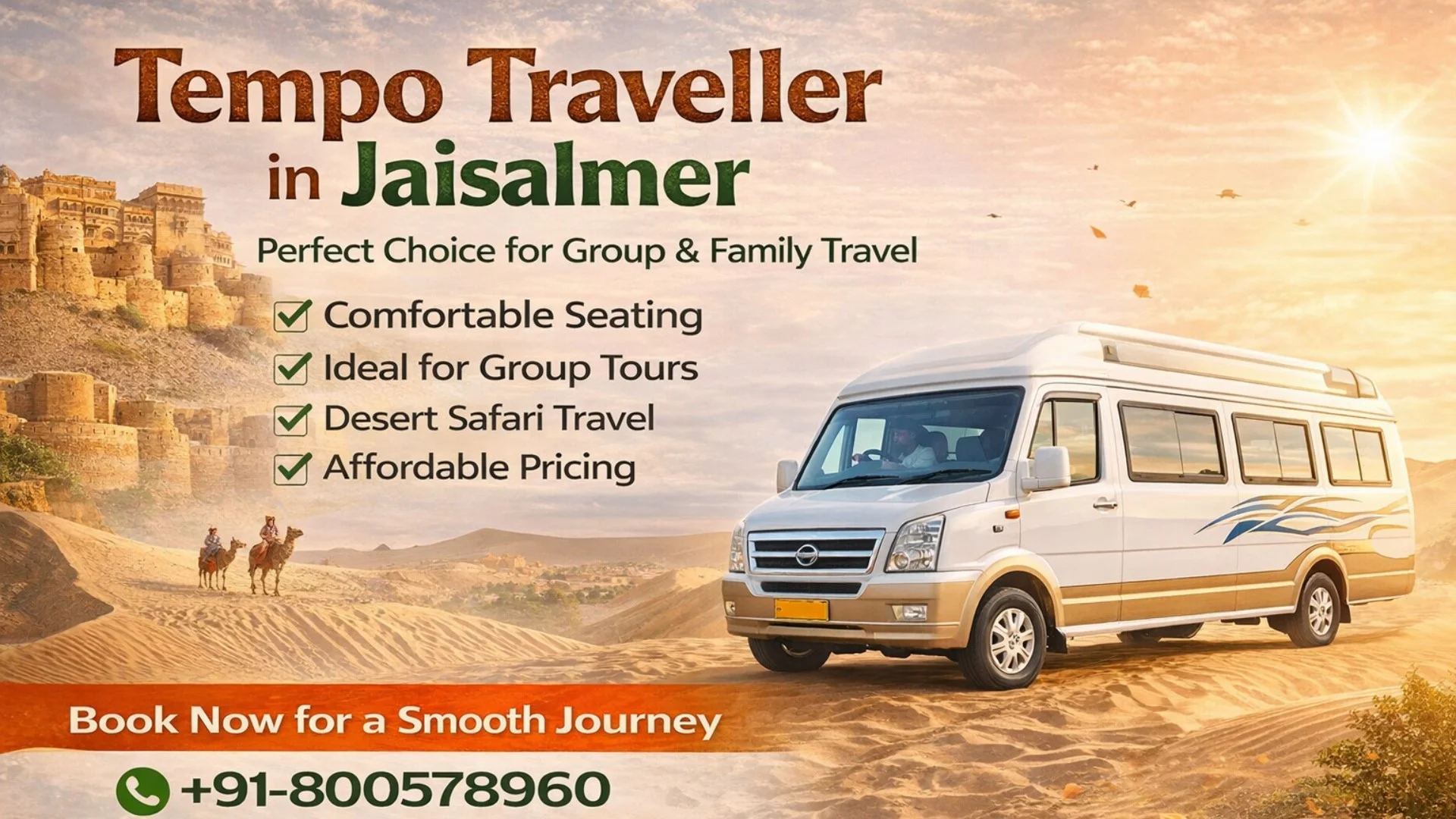 Tempo Traveller in Jaisalmer