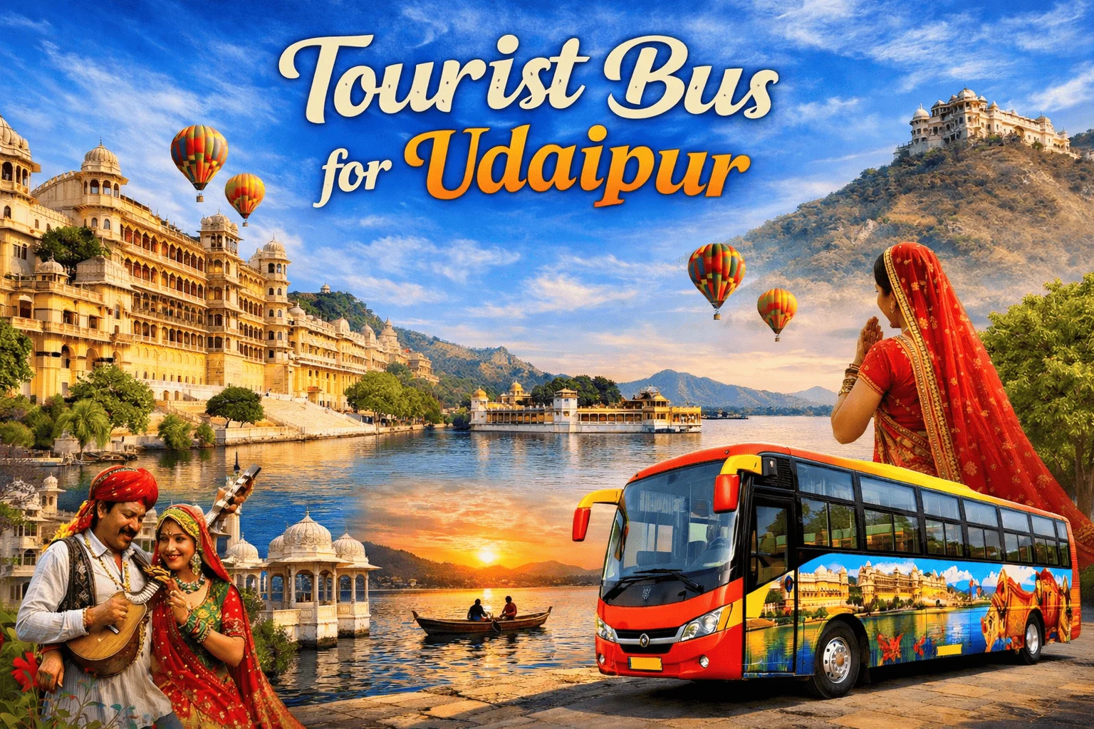Tourist Bus for Udaipur