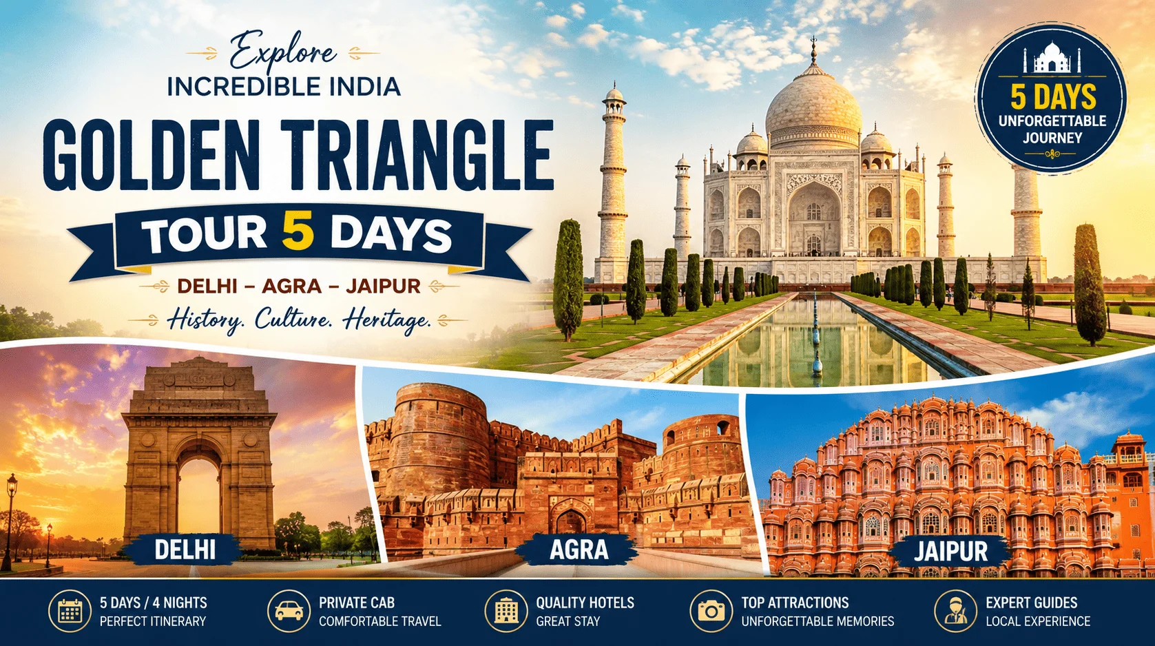 Golden Triangle Tour 5 Days