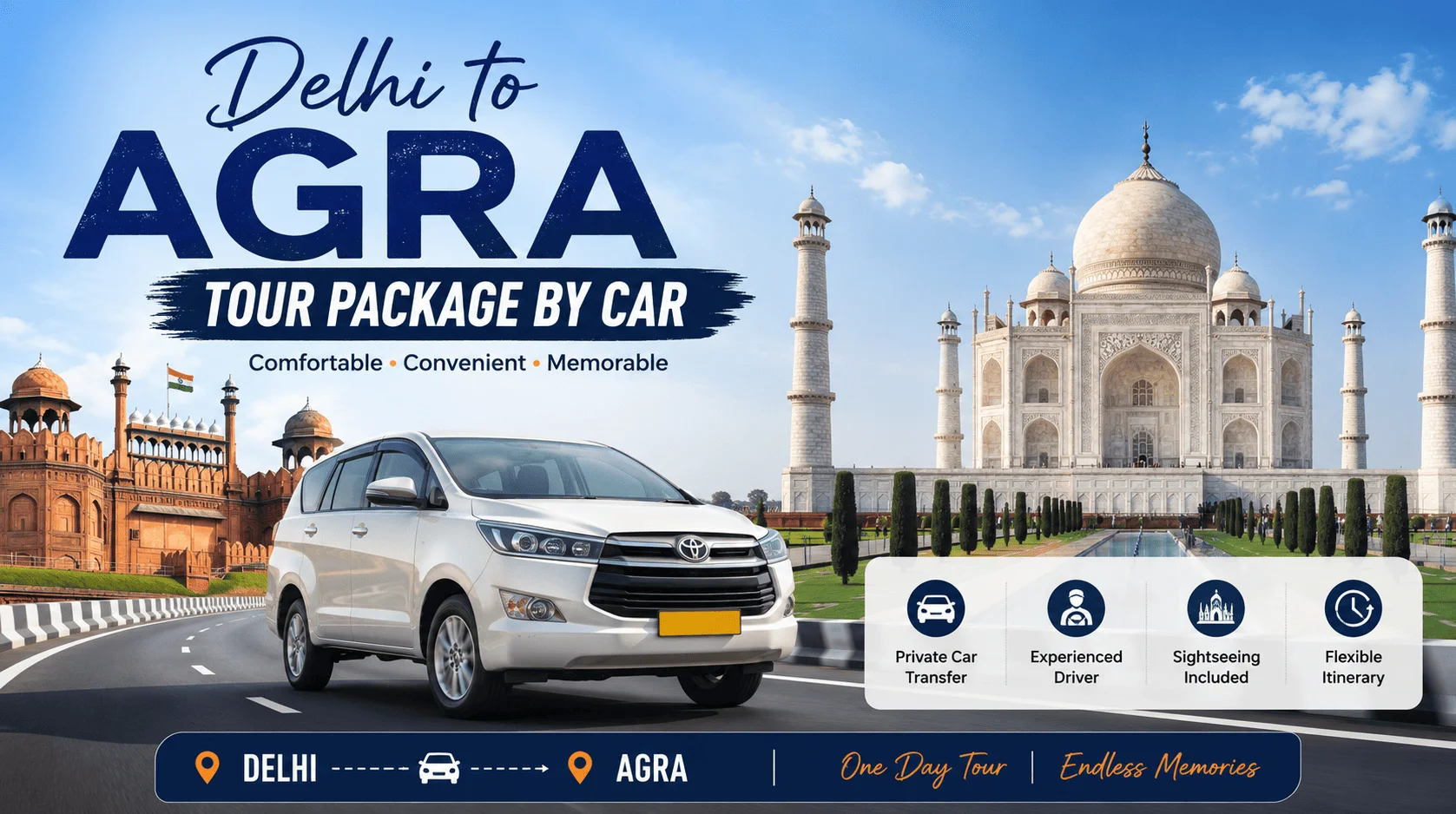 Delhi to Agra Tour Package by Car